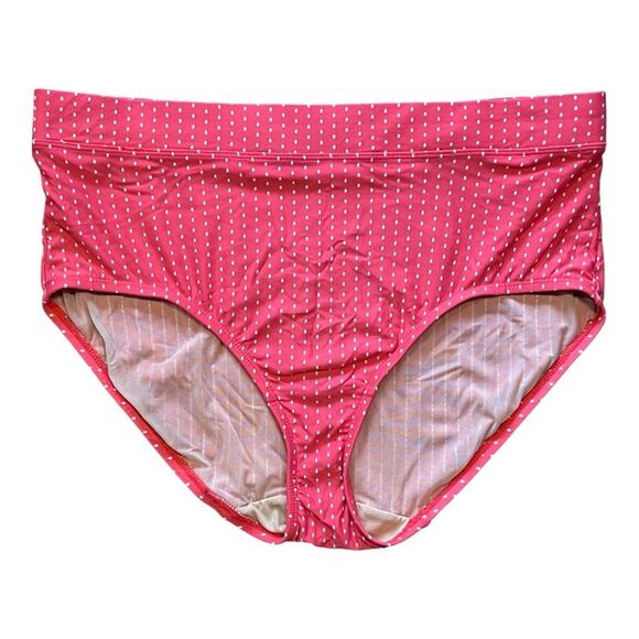 Lane Bryant Swim by Cacique Coral Dot Underwire Tankini Brief Set 38DD 14 - Picture 9 of 12